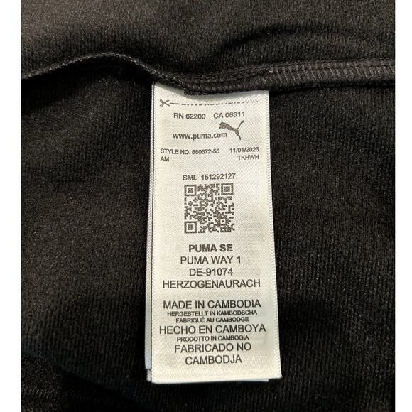 Puma Womens Piped Track Jacket - 680672-55 - Puma Black/Garnet Rose - XS B71 - Picture 7 of 7